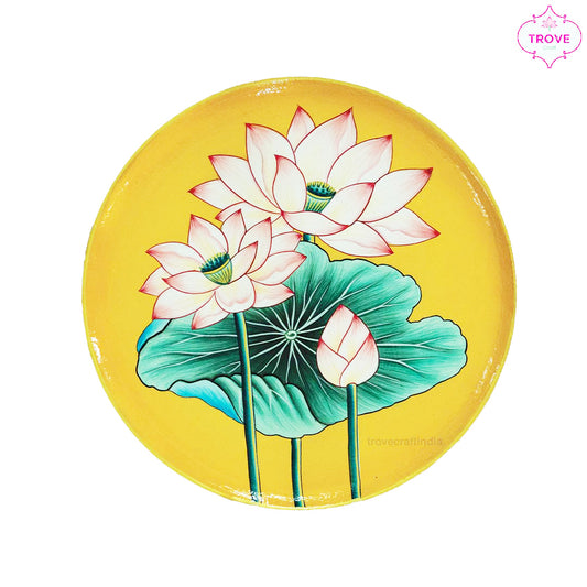 Lotus Painting Pichwai Plate