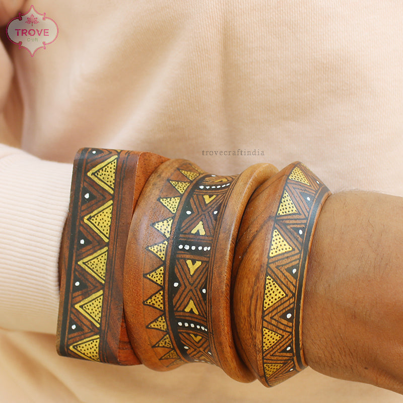 hand-painted wooden bangles