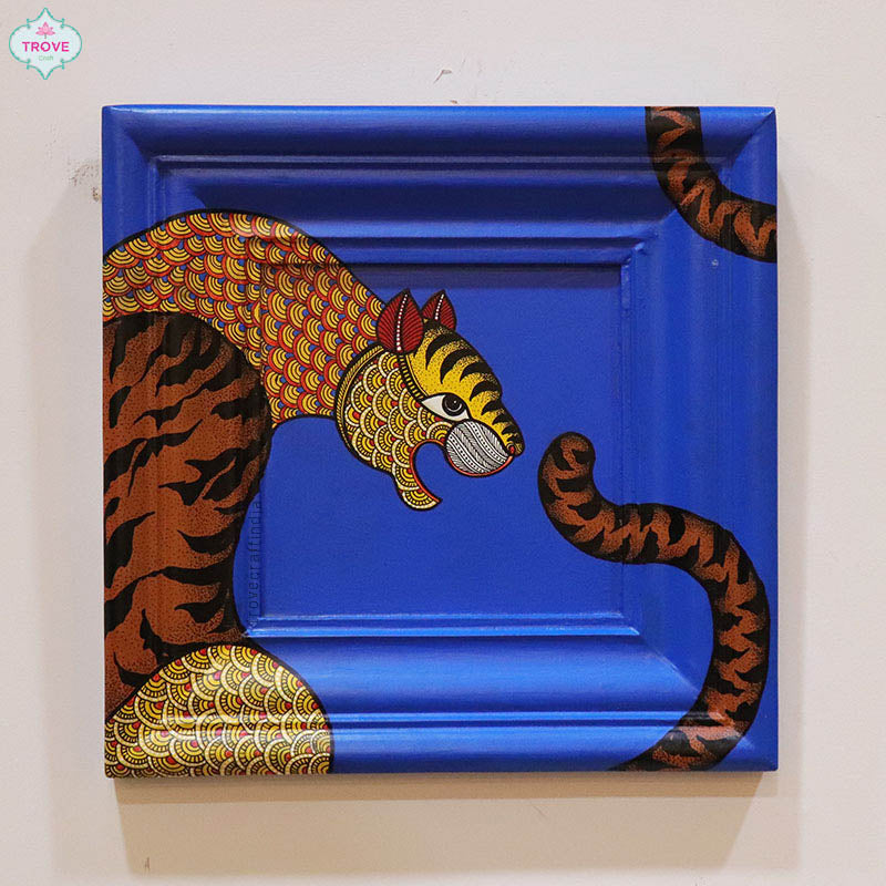 12" Nature-theme Gond-Patachitra Folk Art Infinity Frame