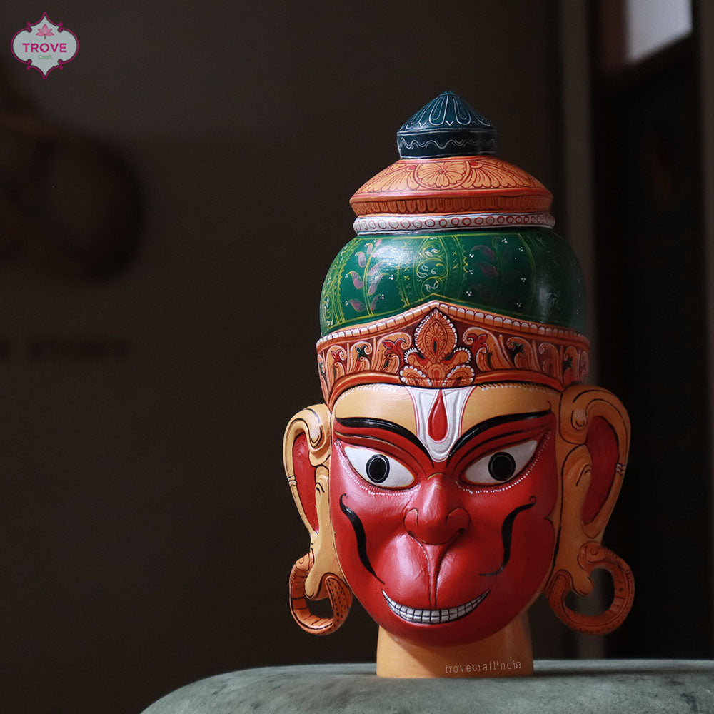 Hand Carved Hanuman Mask