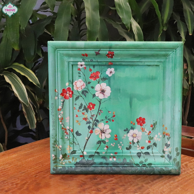 15.5" Infinity Contemporary wild floral framed art