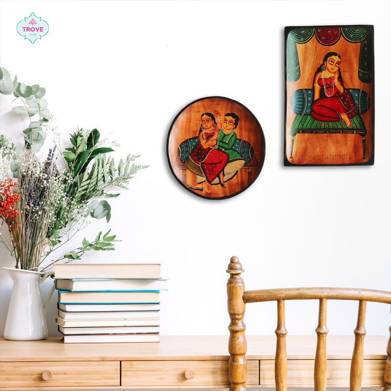 Kalighat Themed Wall Decor Plate