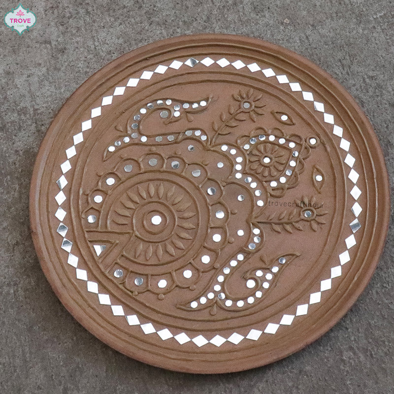 14" Mirrorwork Lippan Wall Art Decor Plates