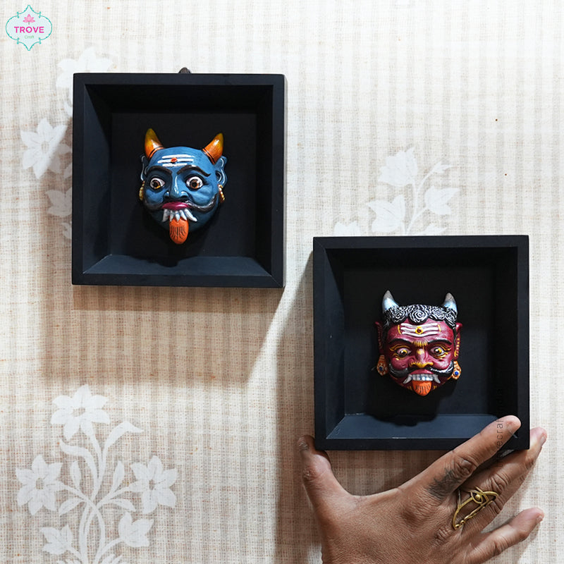 Set of 2 - Hand-painted & Framed Kolli Kannu ( Evil Eye ) - Limited Edition