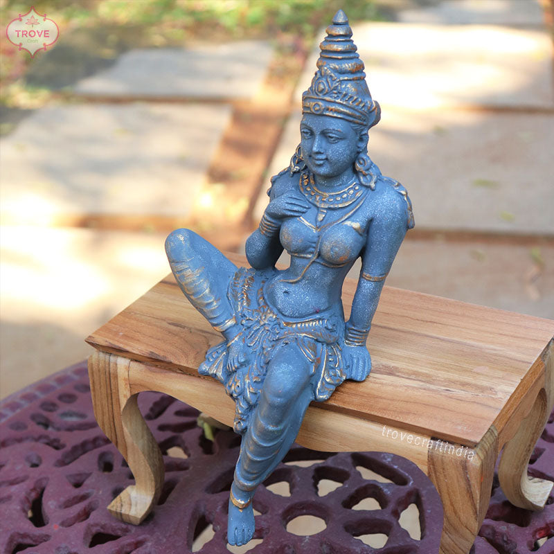 11" Seated Parvathy Chola Style Decor Figurine