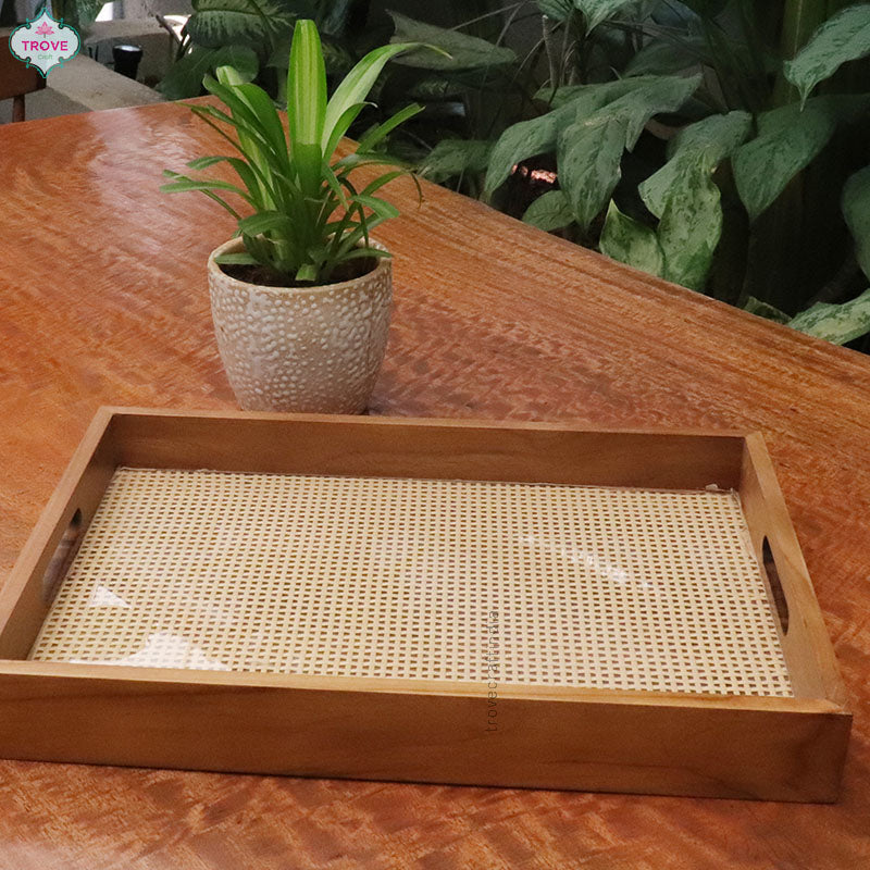 wooden serving tray