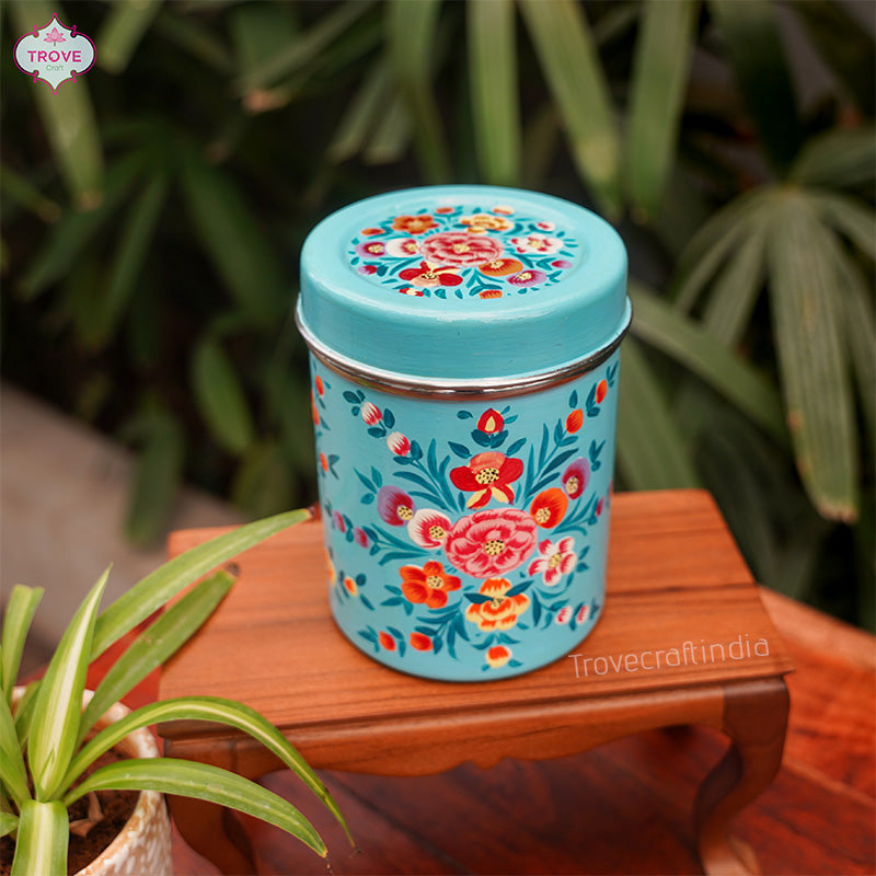 floral Steel container