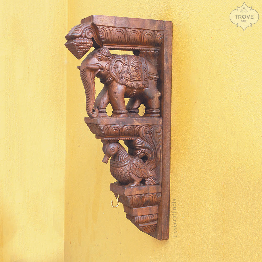 wooden elephant corbels