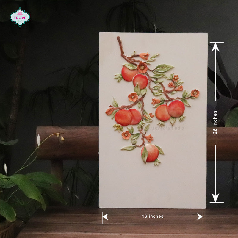 26 Inch - Floral themed relief art panel