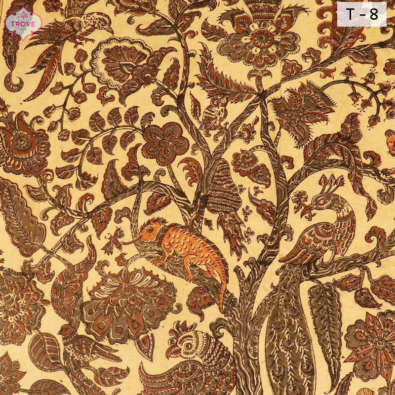 Block Printed Kalamkari - Tree of Life - Tapestry - T 8