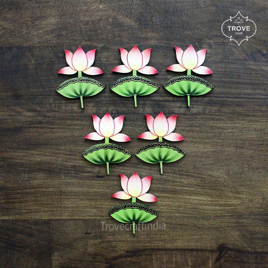 handpainted lotus cutouts