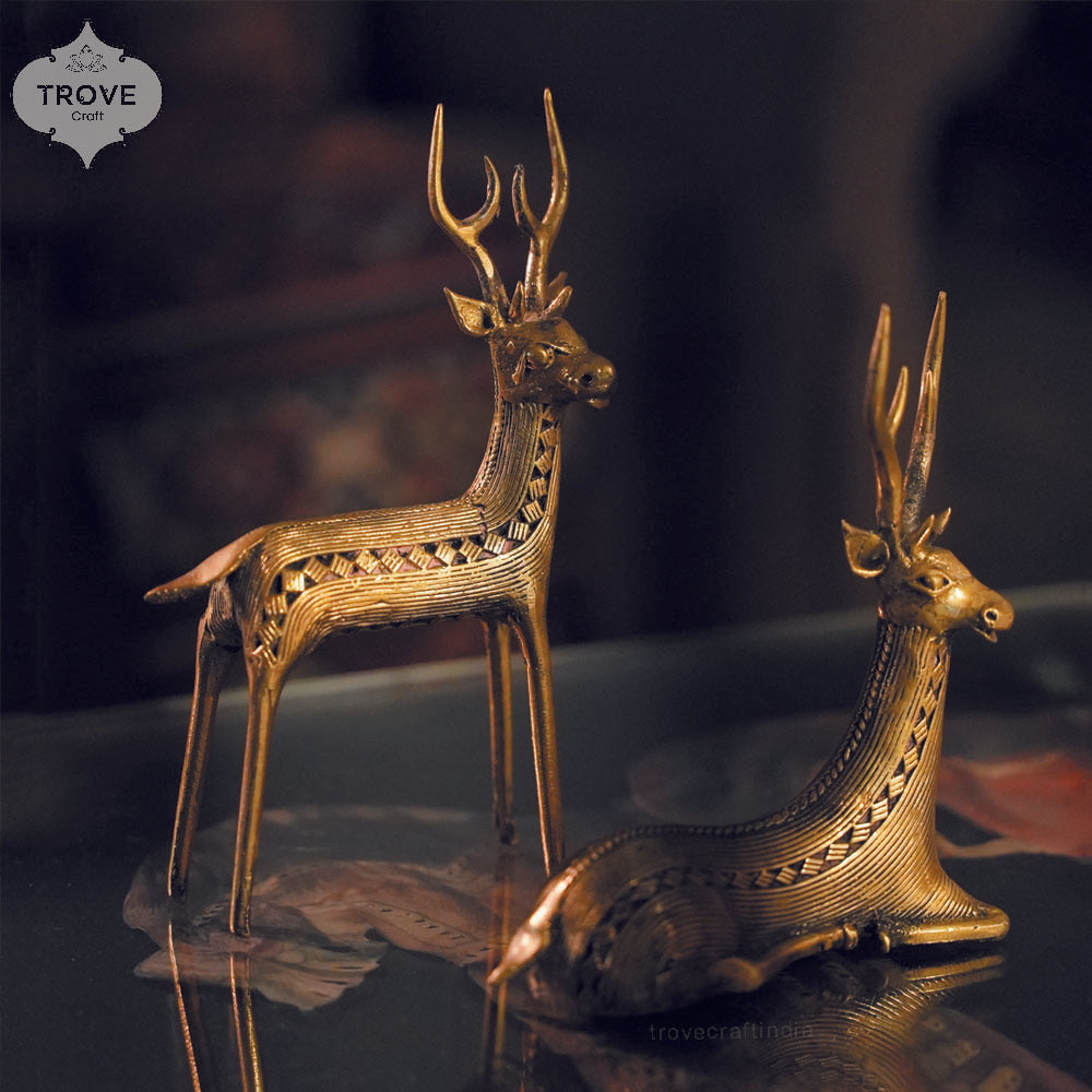 brass dhokra deer