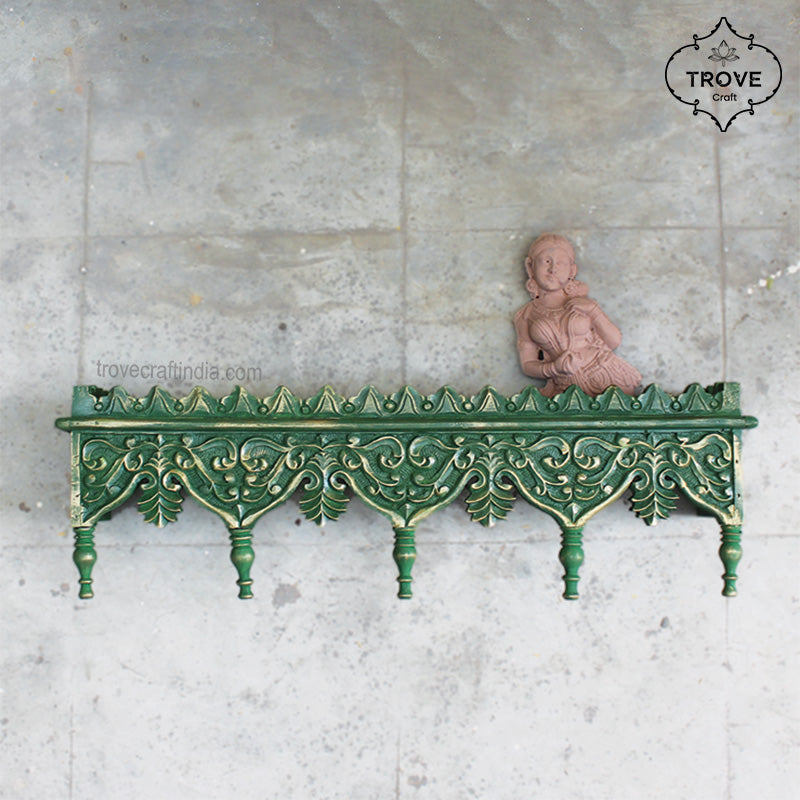 Hand Carved Wooden Ornate Wall Shelf