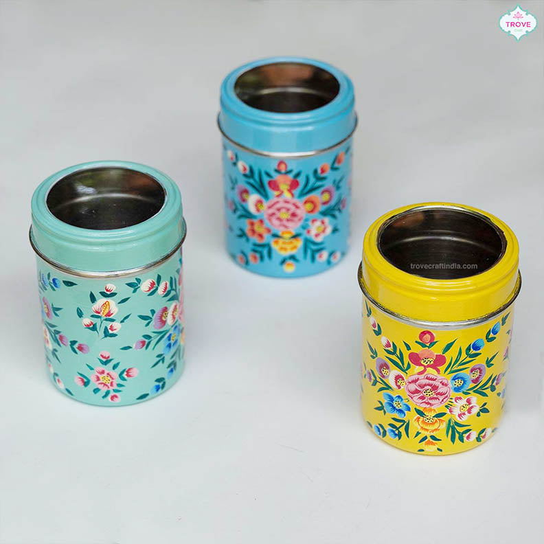 Kashmiri Floral Canisters