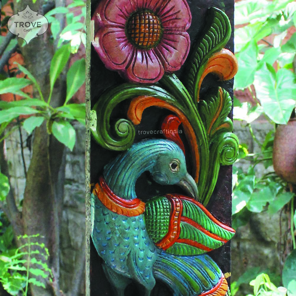 carved peacock