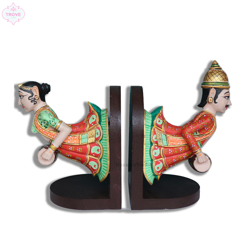 Set of 2 - Rajasthani Gangaur Musical Book Ends