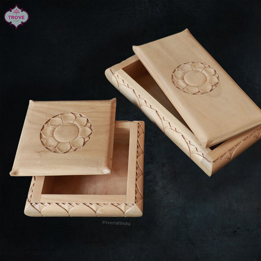 Carved Wooden Box 