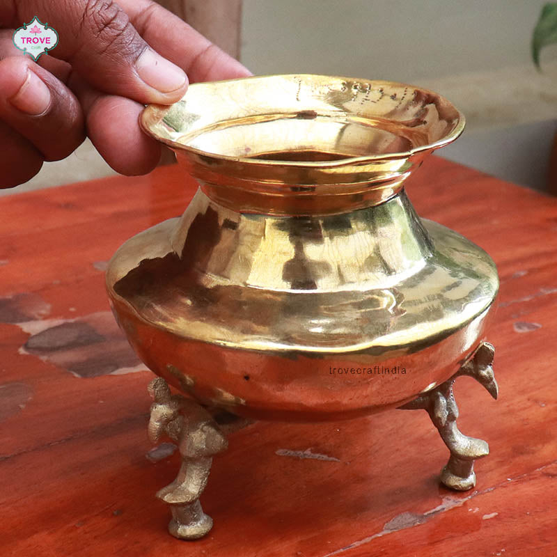 4.5" Traditional Vintage Brass Pen Holder