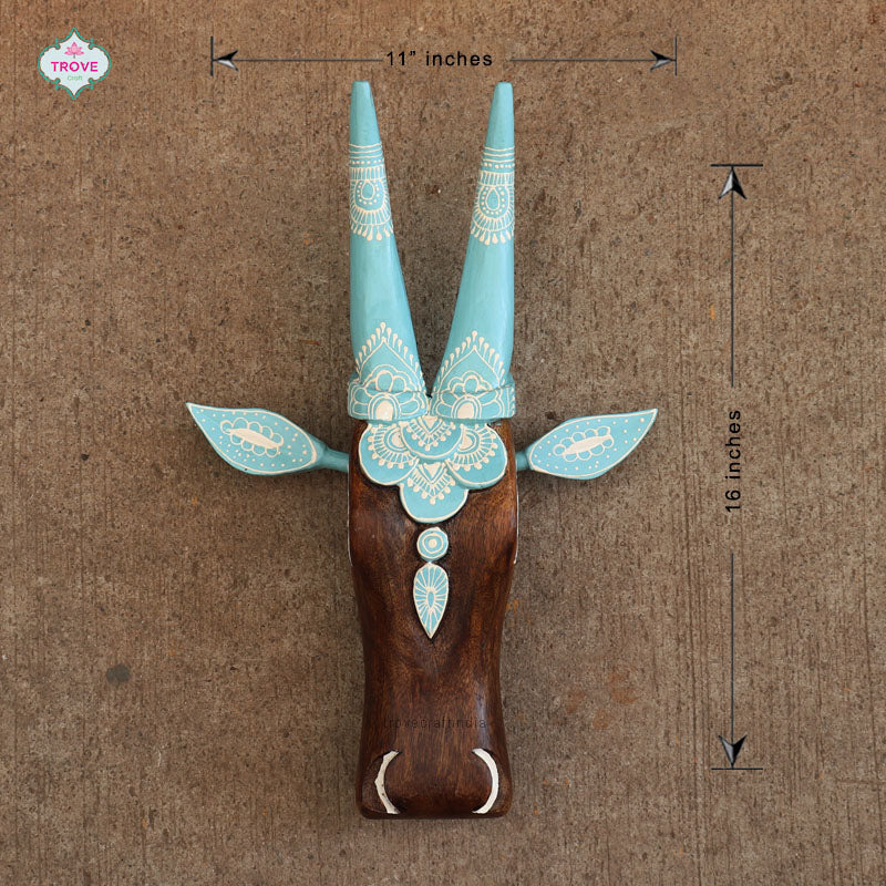 painted bull head