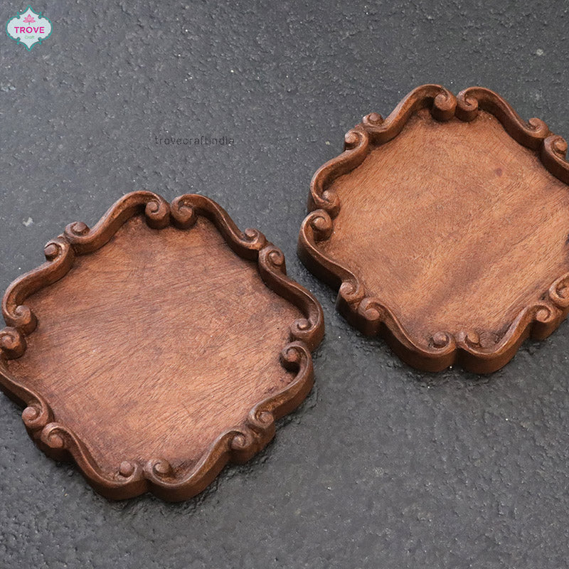 Wooden carved plaques 