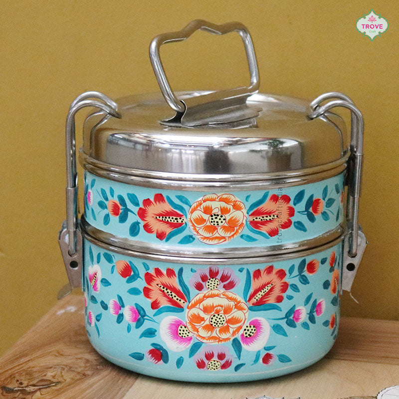 Hand painted stackable Indian Tiffin