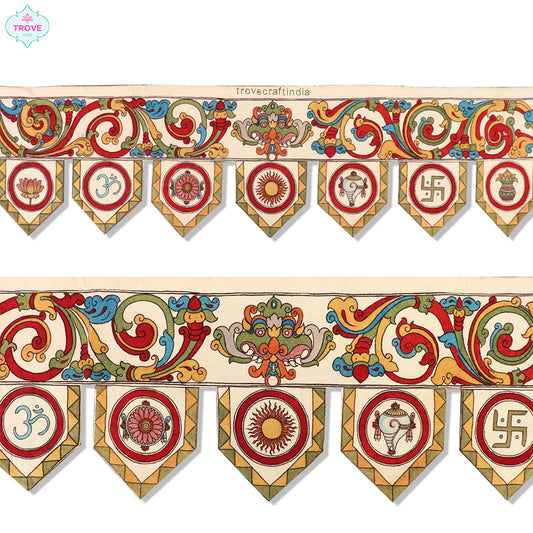 Hand-painted Kalamkari Toran / Bandanwal - Door Hanging