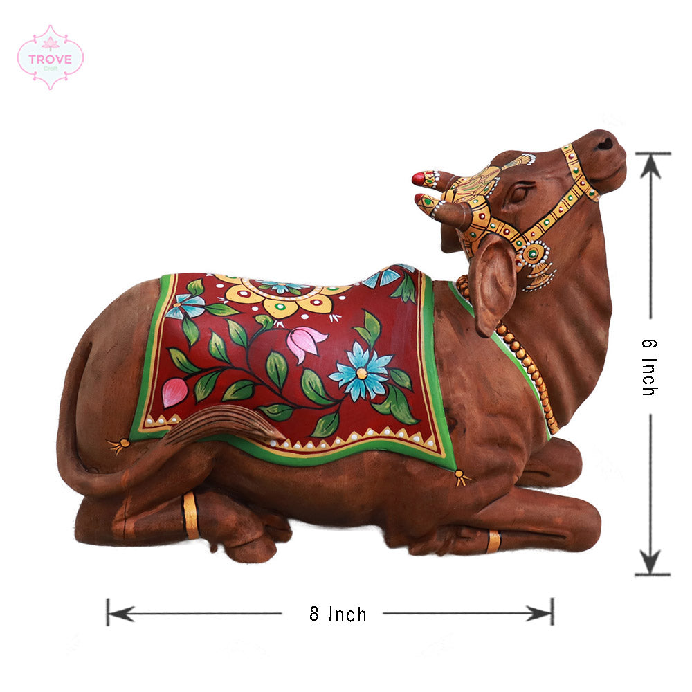 Carved Pichwai Cow 