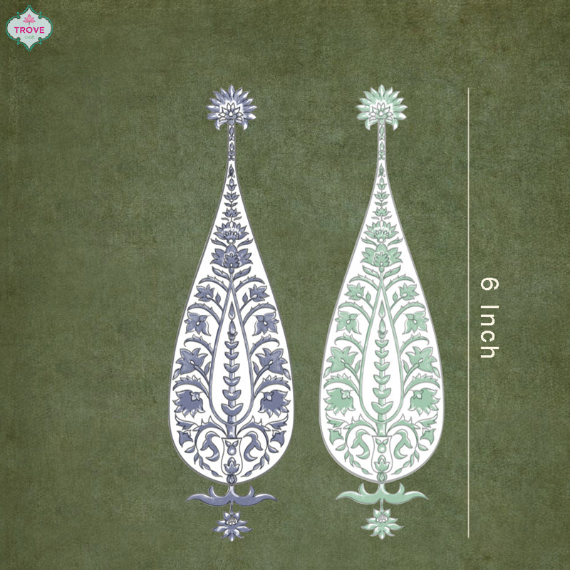 Set of 8 - 6 Inch Cypress Tree Wall Decorative Stickers Decal