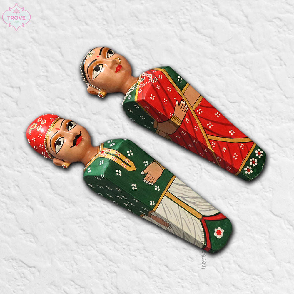 Wooden Door Handles as dolls