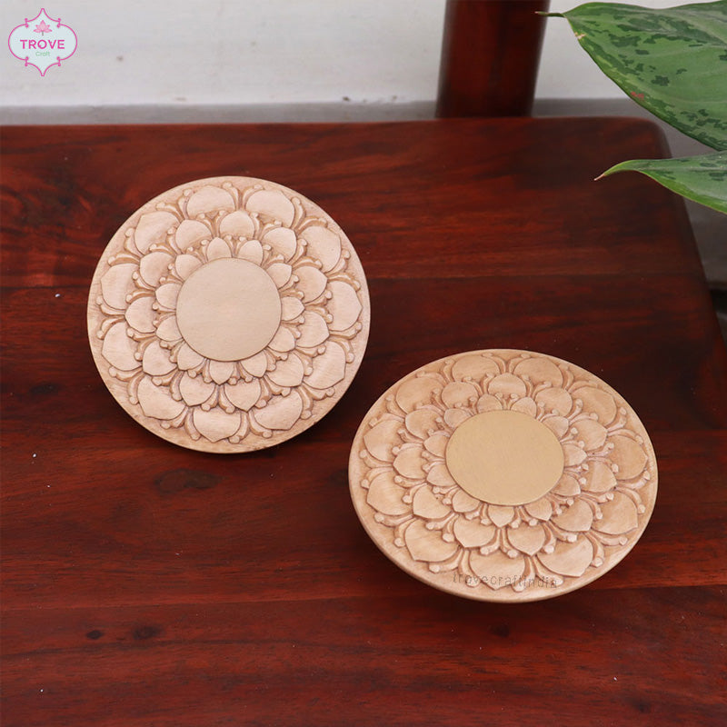 Carved wooden door handles 