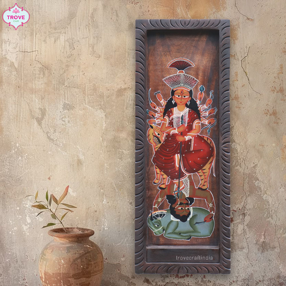 24"x 9" Babu Themed -  Kalighat Painting Wall Plaques