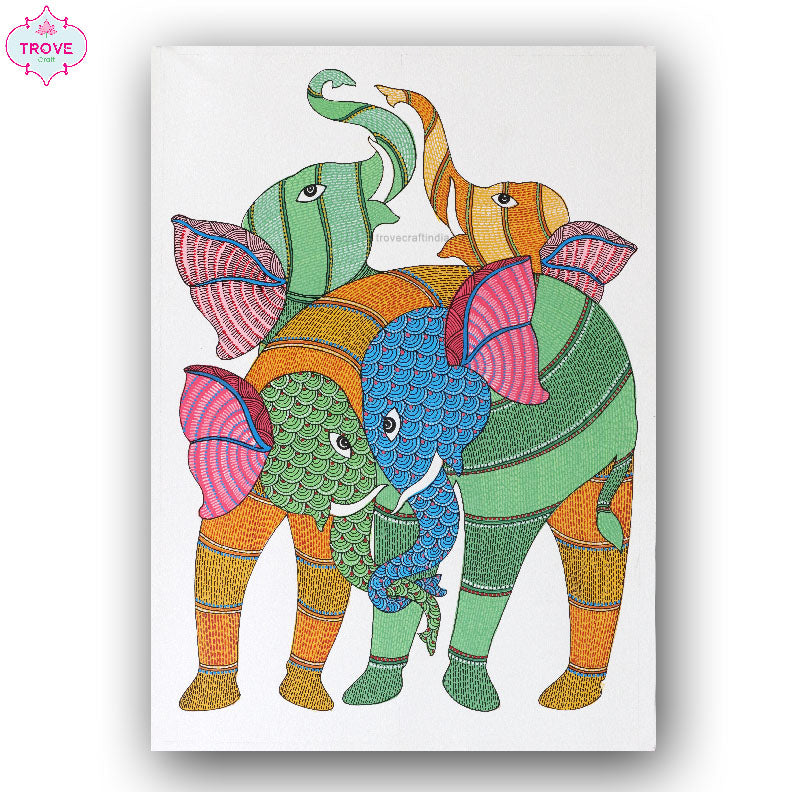 Elephant Gond Art