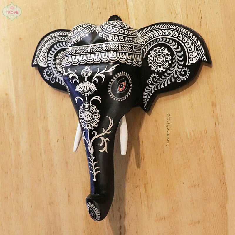 Painted elephant mask 