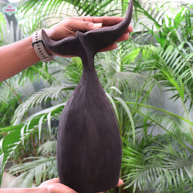 Hand Carved Wooden - Whale tail Decor for wall and table