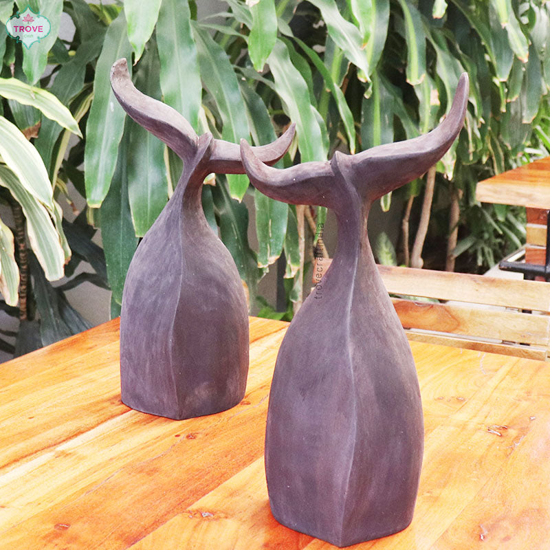 Hand Carved Wooden - Whale tail Decor for wall and table