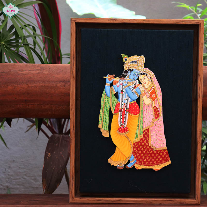 radha krishna framed art