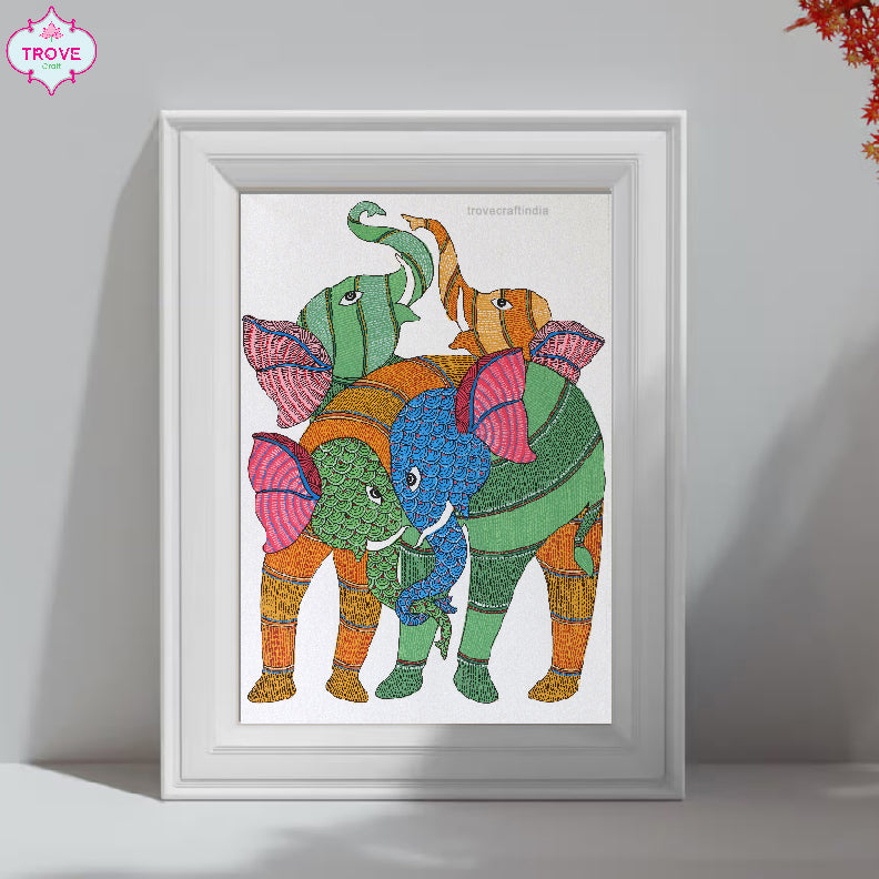 Elephant Gond Art