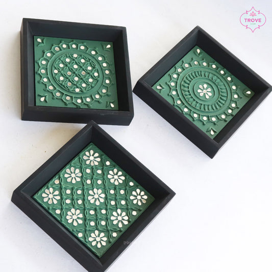 Framed 6" Lippan Wall Art - Set of 3