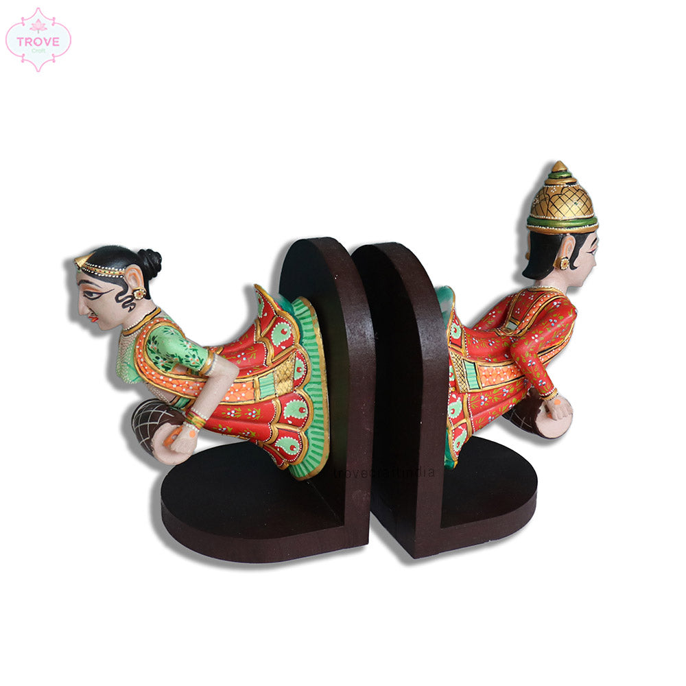 Set of 2 - Rajasthani Gangaur Musical Book Ends