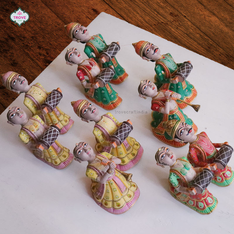Set of 2 - Wall hanging Rajasthani Gangaur Musical Pairs