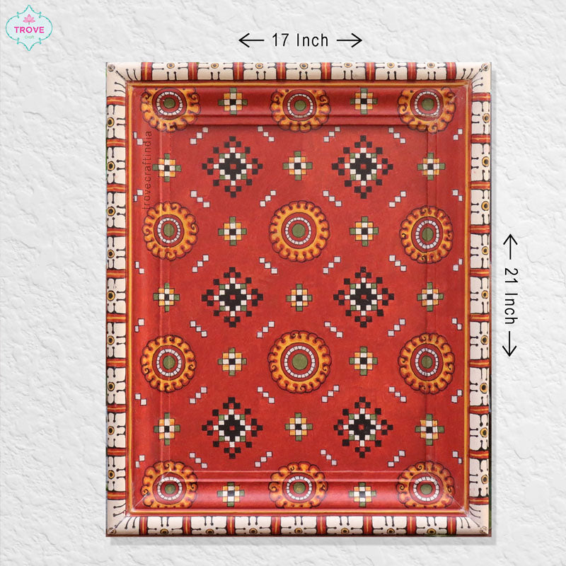 21" Infinity Frame in Kerala Mural - Veerali Pattu