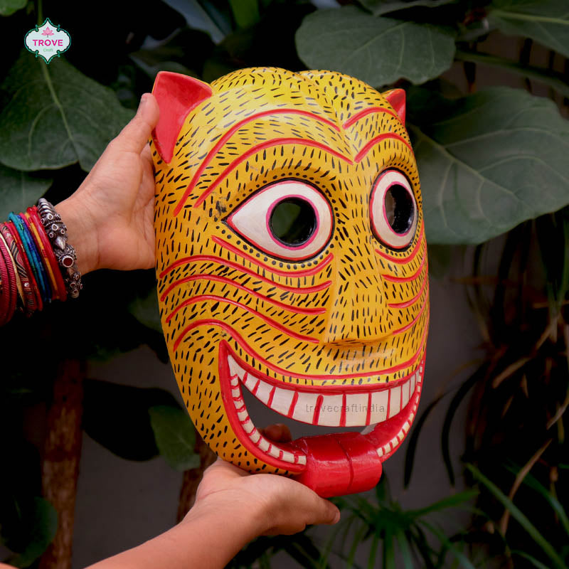 wooden tiger mask