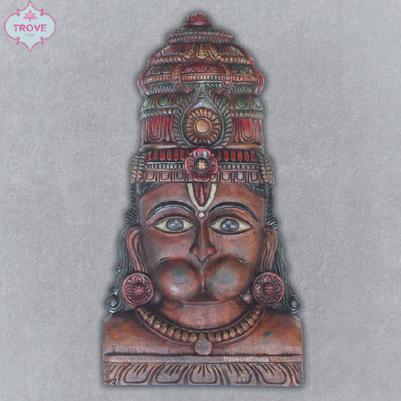 20" Carved Hanuman Decor Bust - Made to order