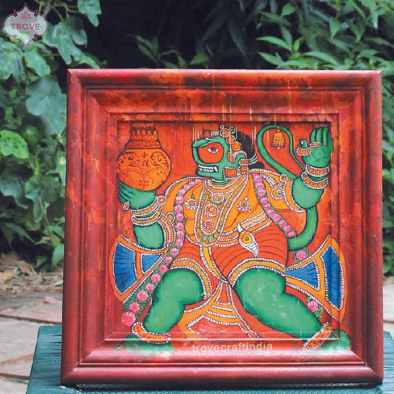 Hanuman Handpainting Tanjore