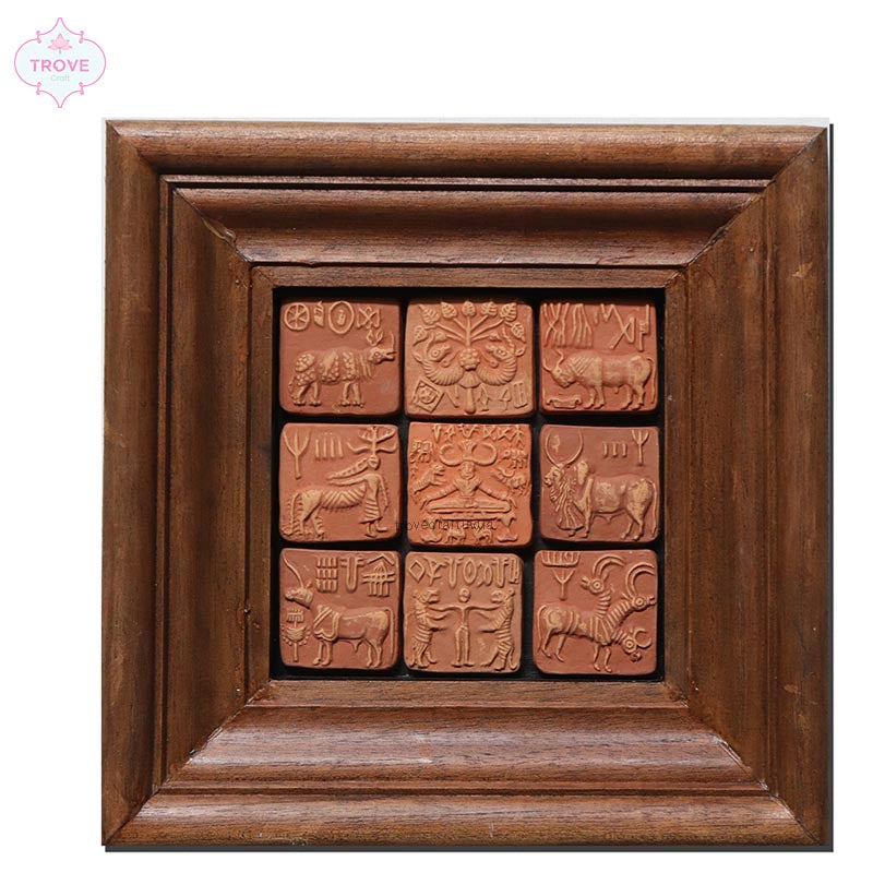 2" Harappa & Mohenjo-daro Terracotta Seals (Set of 9)