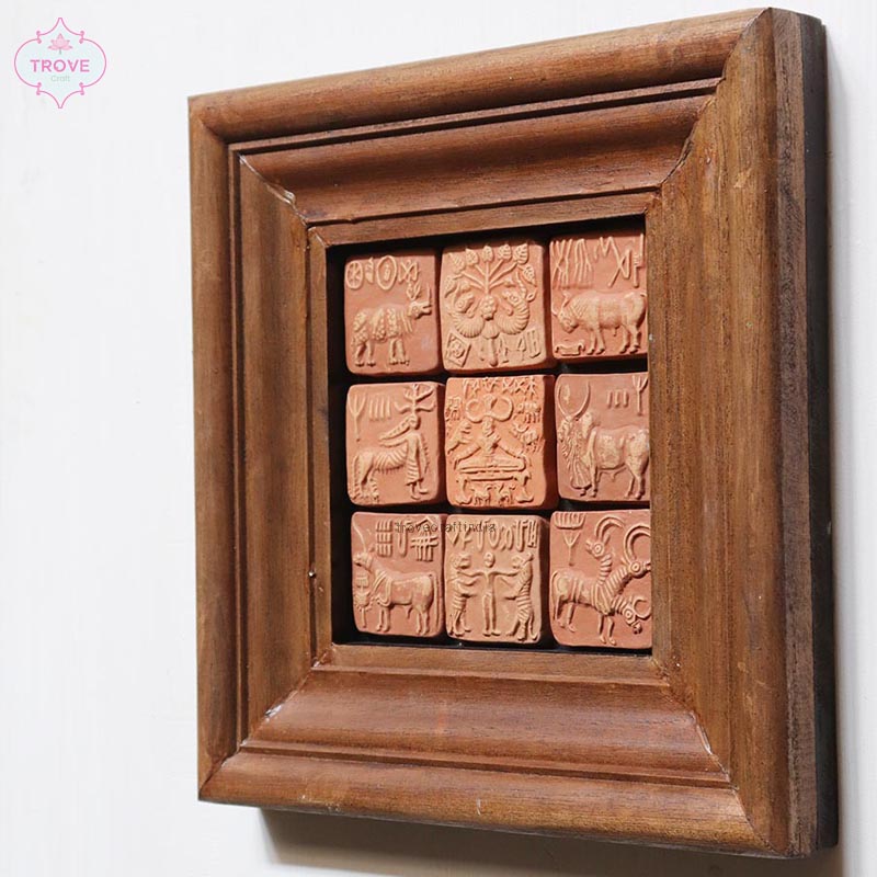 2" Harappa & Mohenjo-daro Terracotta Seals (Set of 9)
