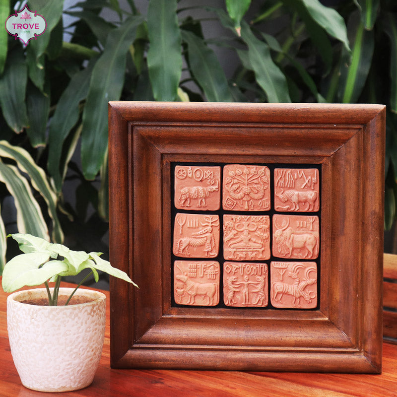 2" Harappa & Mohenjo-daro Terracotta Seals (Set of 9)