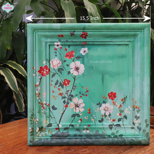 15.5" Infinity Contemporary wild floral framed art