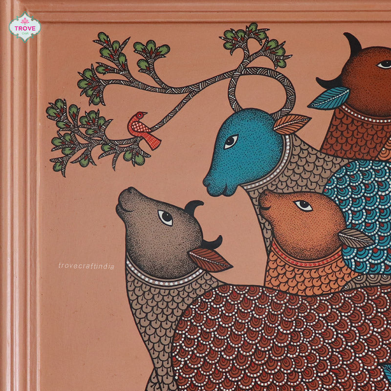Cows art in Gond 