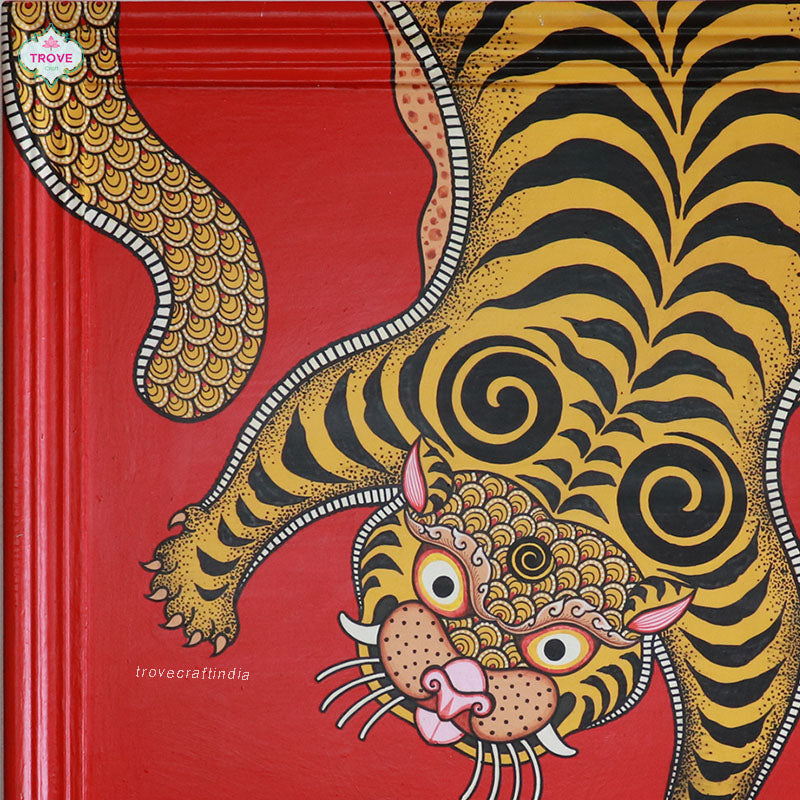 Framed Gond Art Tiger